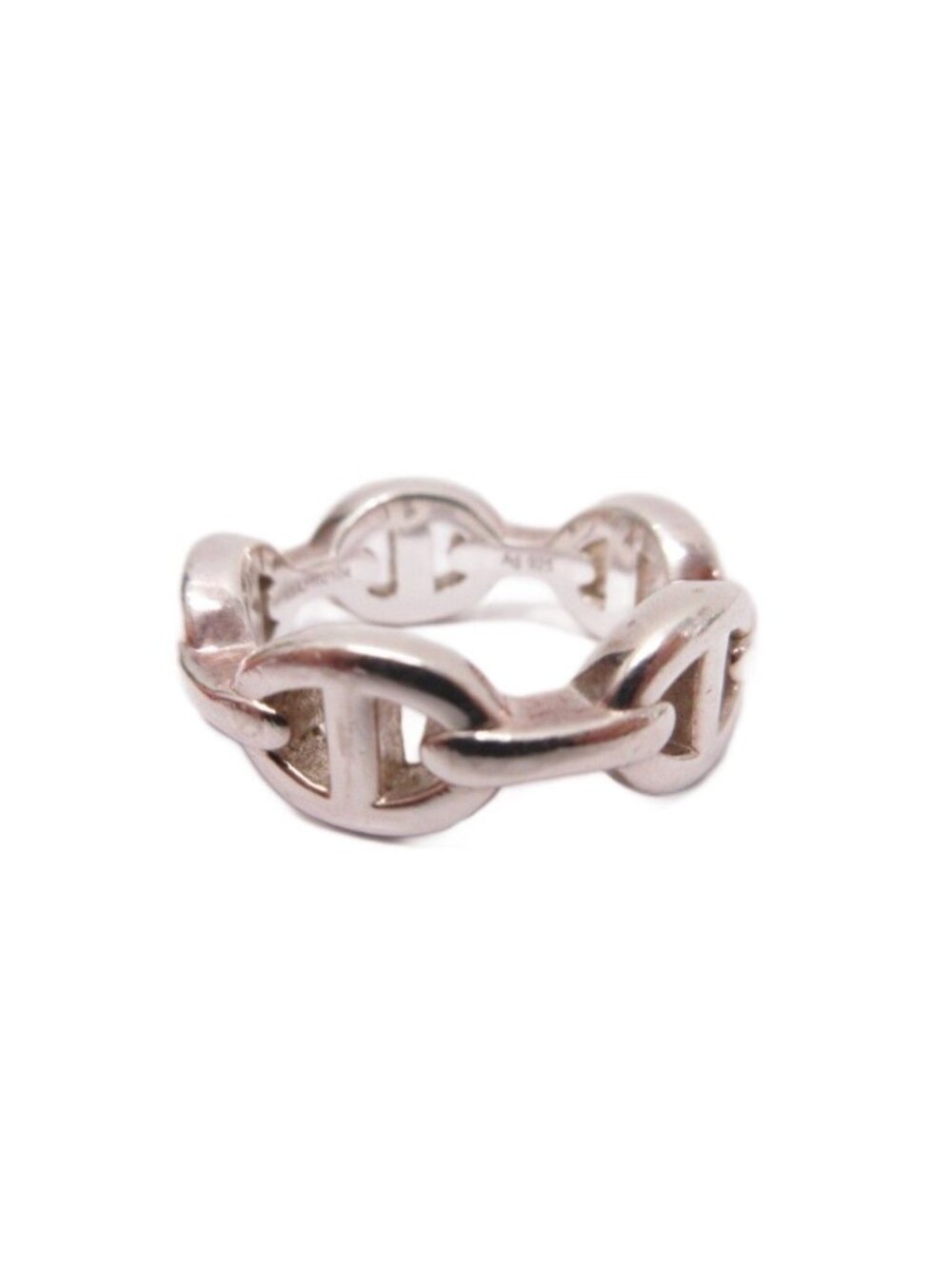 Hermes Chaine D'ancre Enchainee Ring Silver